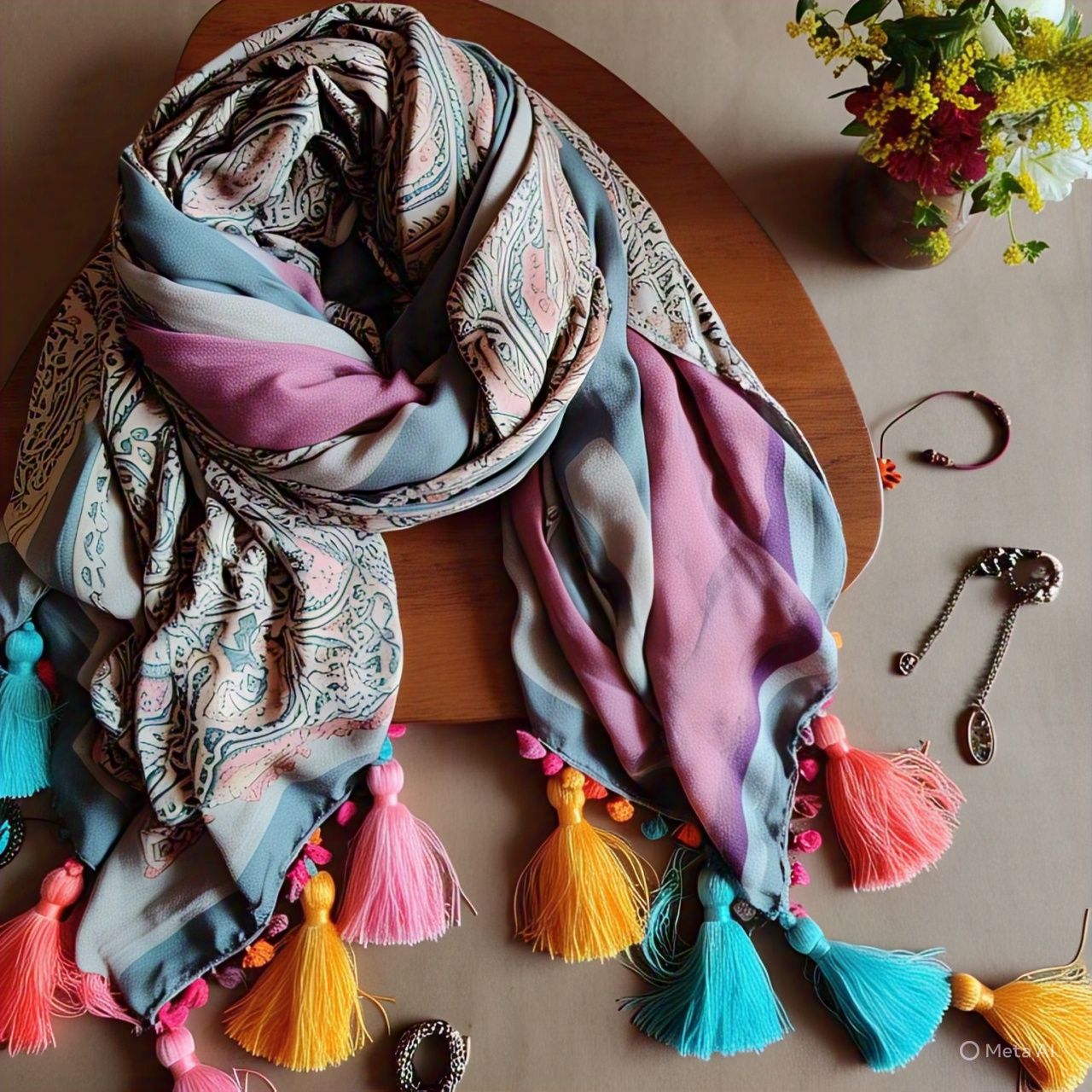 Tassel Touch Boho Scarf