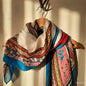Hand-Painted Silk Art Scarf