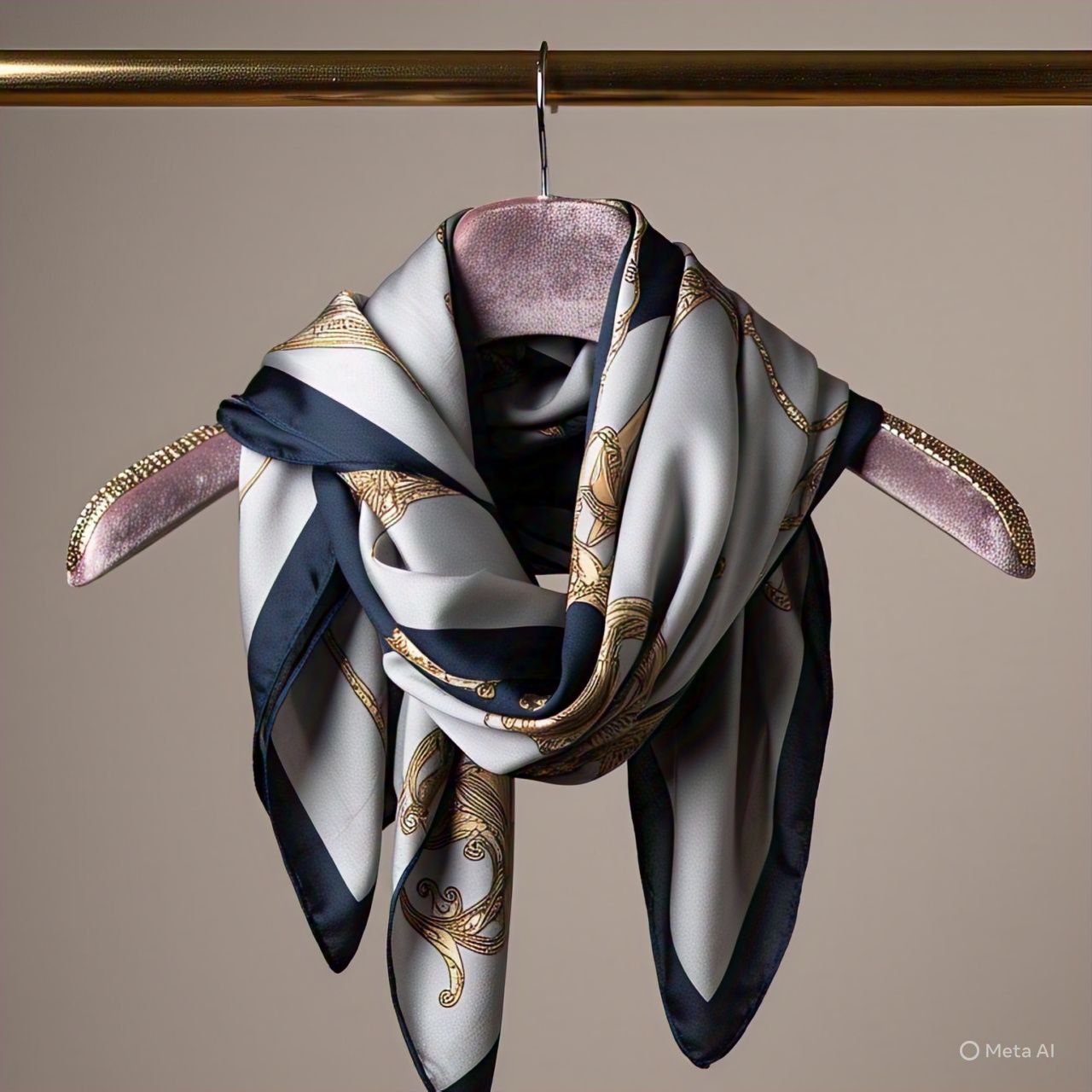 Glam Metallic Edge Scarf