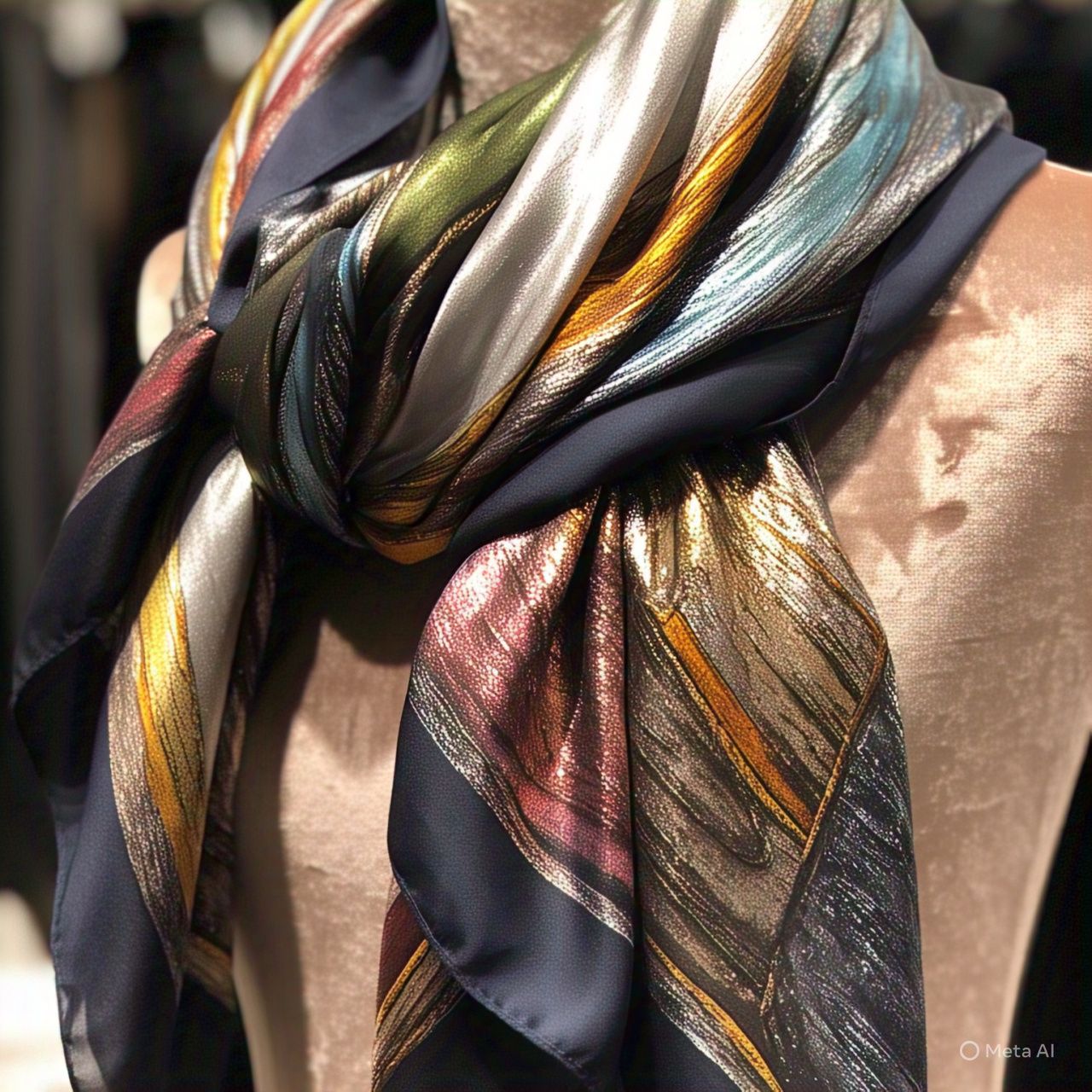 Glam Metallic Edge Scarf