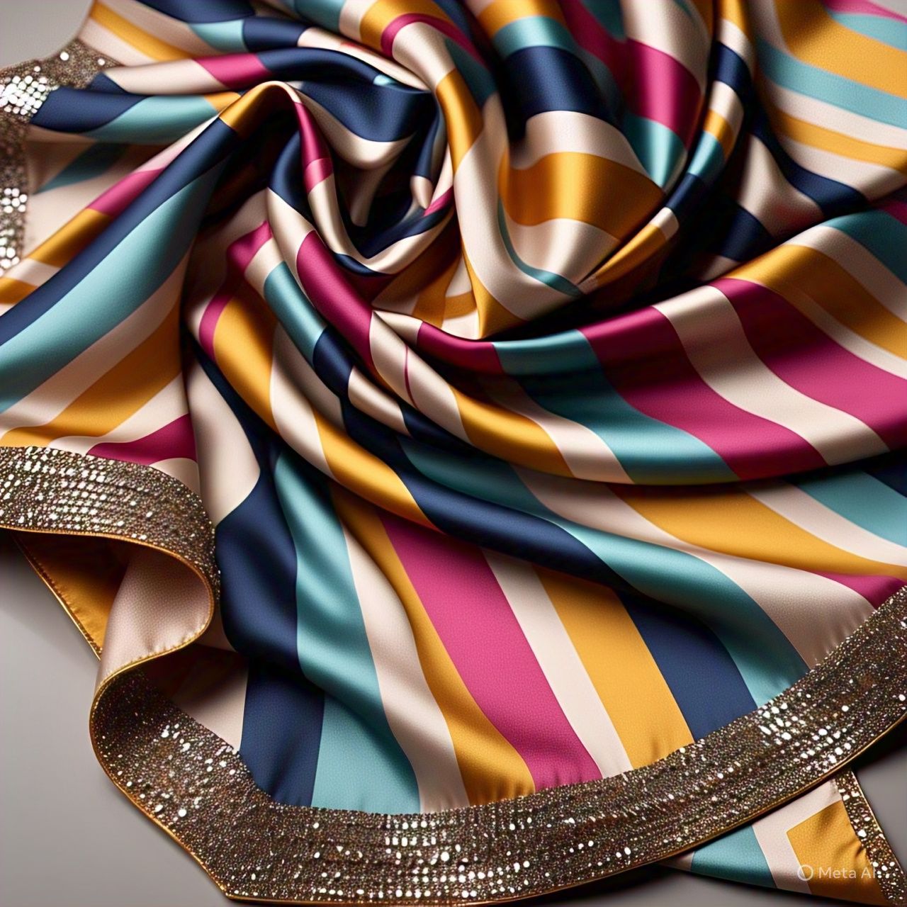 Glam Metallic Edge Scarf