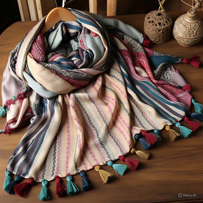 Tassel Touch Boho Scarf