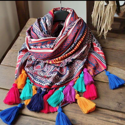 Tassel Touch Boho Scarf
