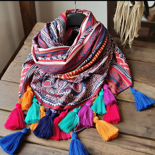 Tassel Touch Boho Scarf